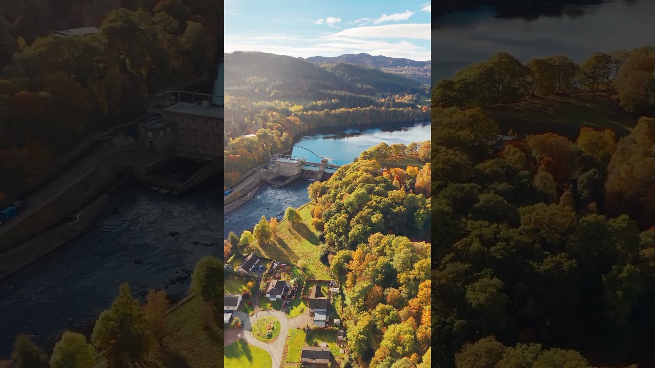 Epic drone one shot. Pitlochry, Scotland