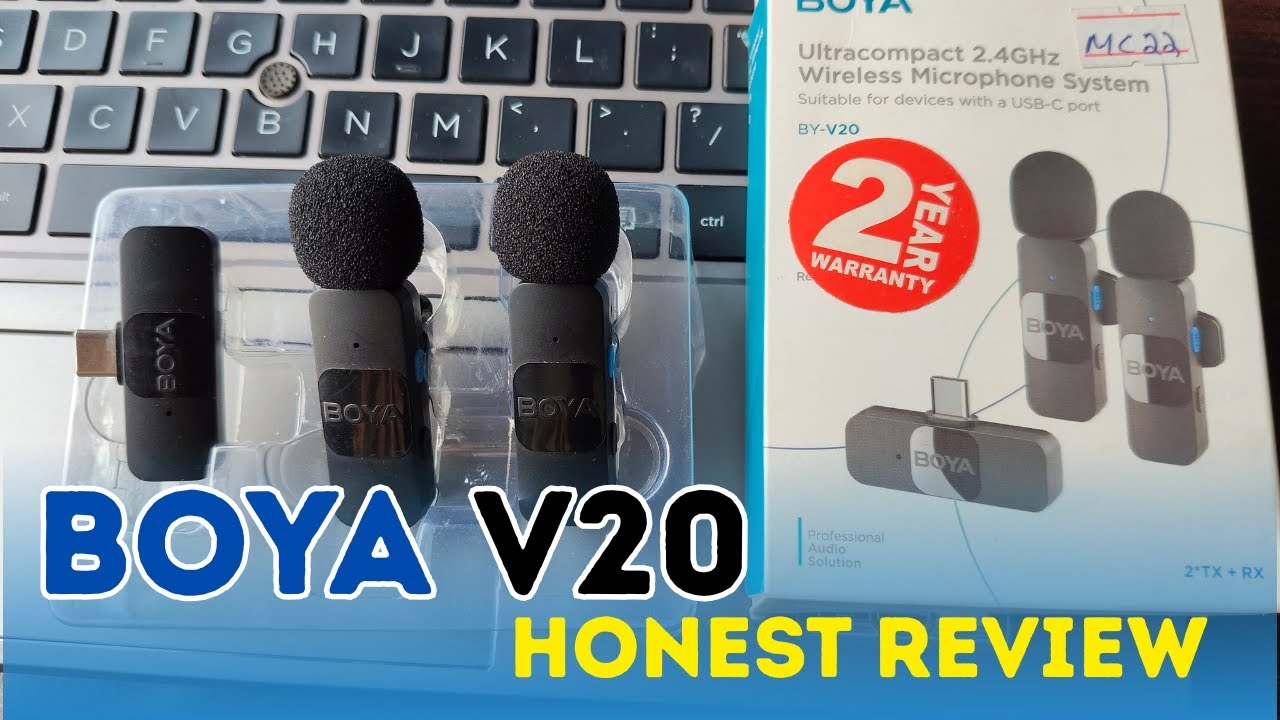 Boya Best Budget Wireless Microphone? Boya V20 Honest Review.Full  Noise Reduction Test