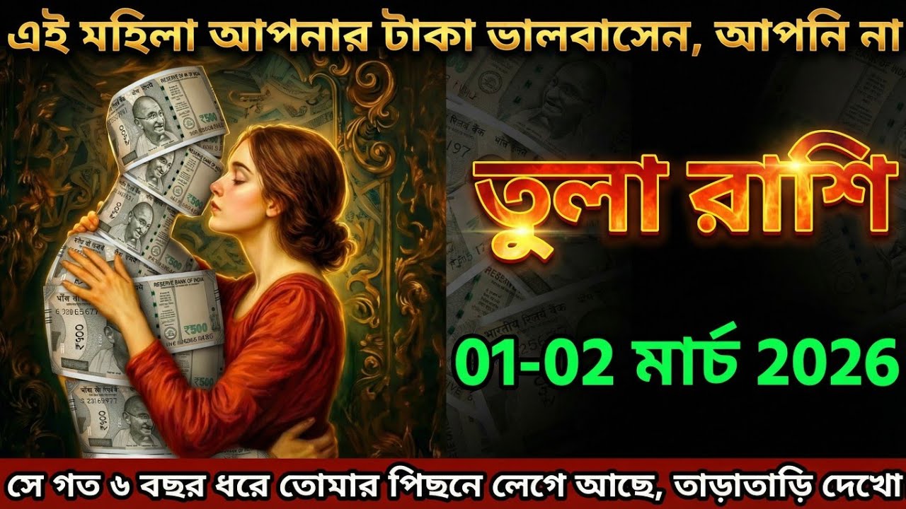তুলা রাশি,০১-০২ মার্চ ২০২৬ এই মহিলা তোমার প্রতি আগ্রহী নয়, তোমার টাকার প্রতি আগ্রহী। 