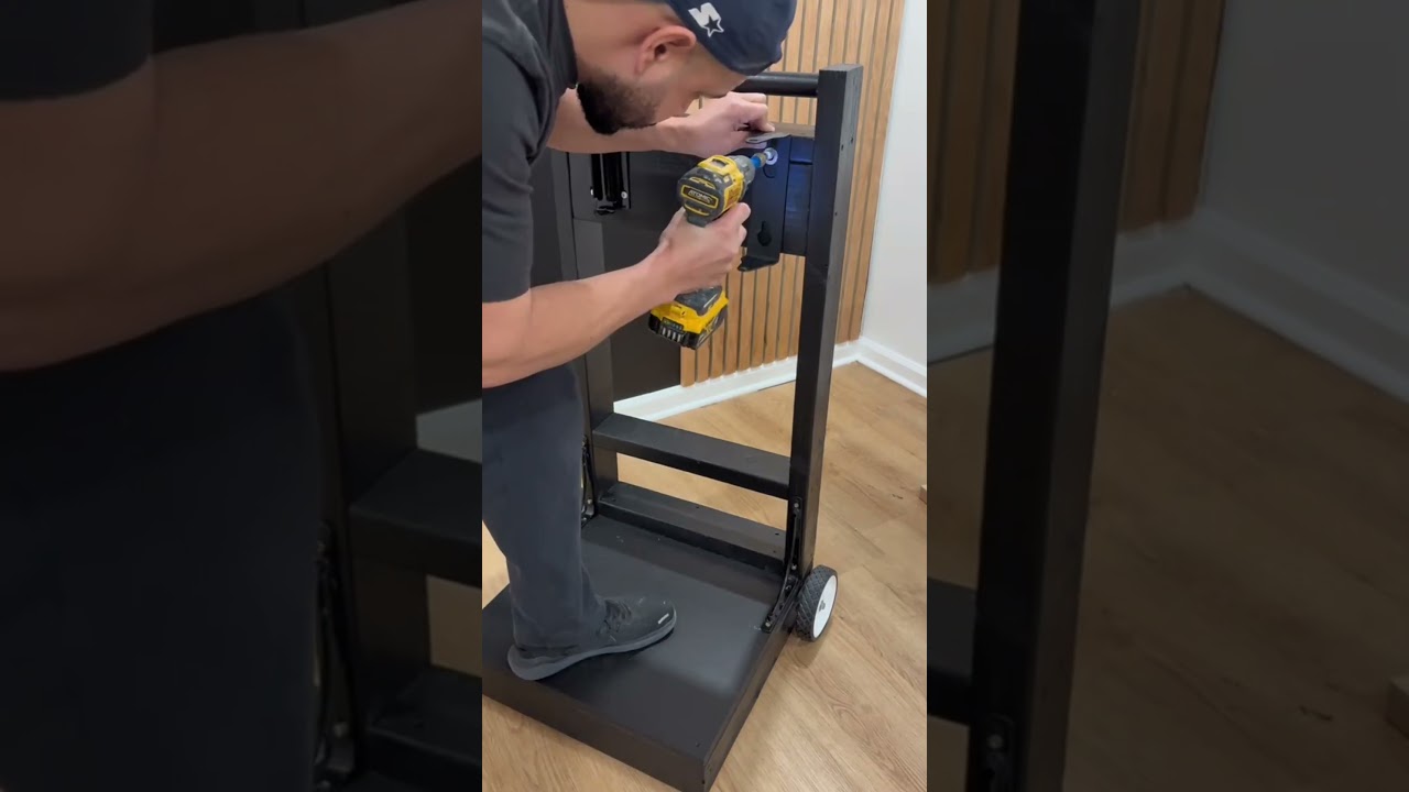 How to build a mobile cart with a retractable air hose, extension cord, and an air compressor?🚀