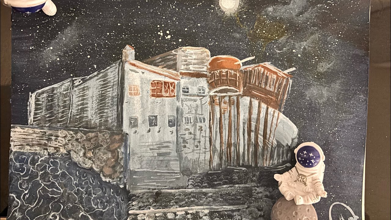 Painting inspired by baltit fort of Hunza, reminder of peace and beauty.  