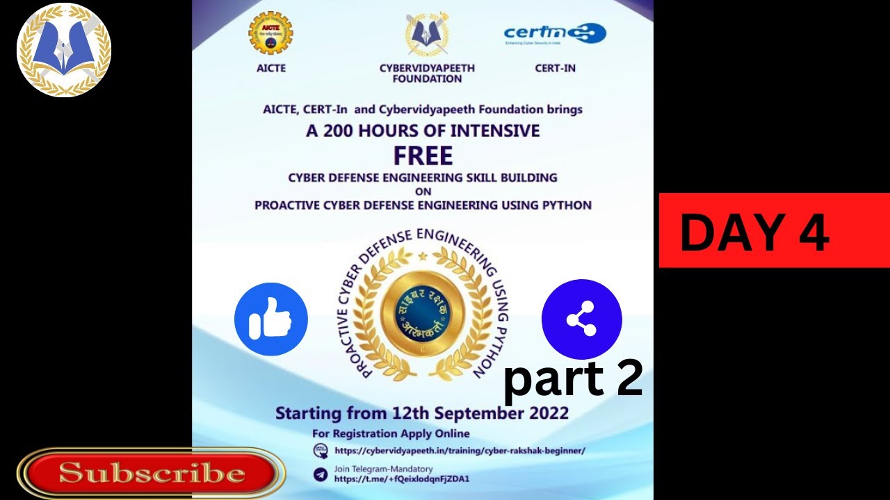 Proactive Cyber Defense Engineering Using Python By Cybervidyapeeth with AICTE & CERT.IN - Day 4 P2