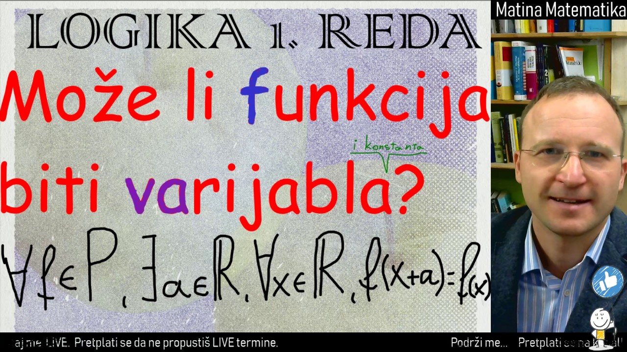 Funkcija u matematici kao varijabla u logici predikata ✅