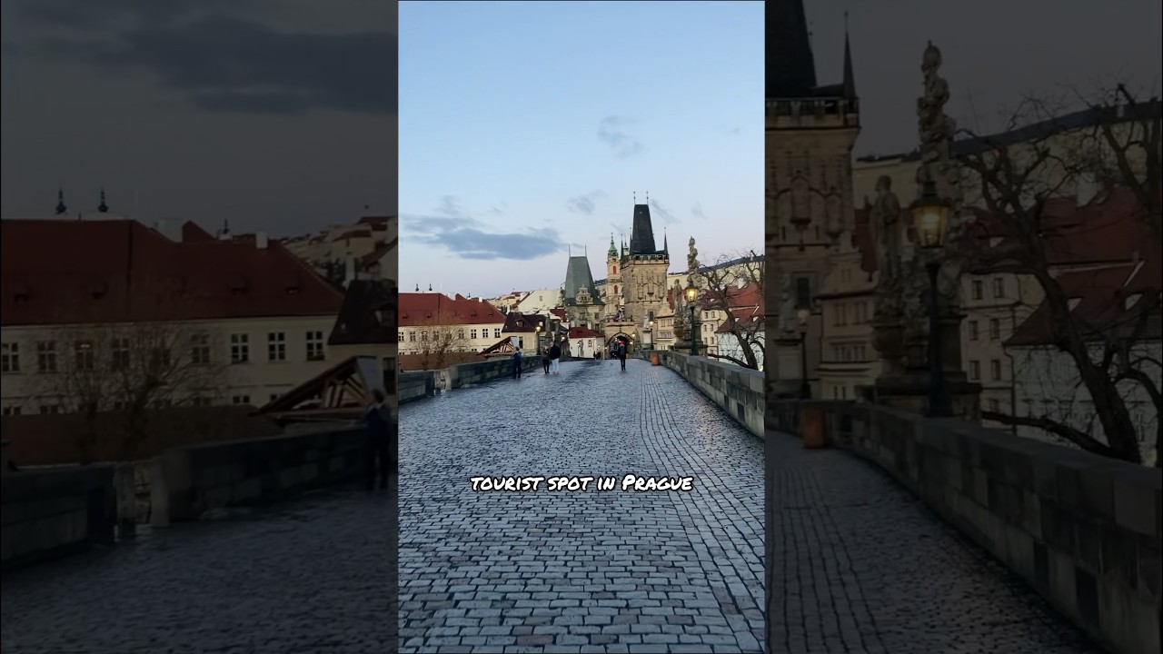 Charles Bridge at 8AM vs. 1PM 🇨🇿#shorts
