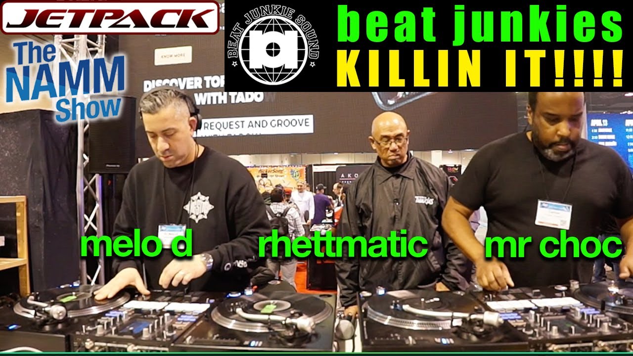 BEAT JUNKIES INCREDIBLE IMPROVISED DJ SET @ the JetPack/Beat Junkies Booth NAMM Show '23