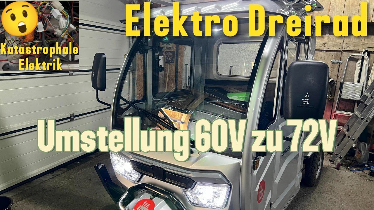 Elektrik Katastrophe‼️Cargo Trike‼️So stellst du dein System auf 72V um #E-APE #TUK TUK