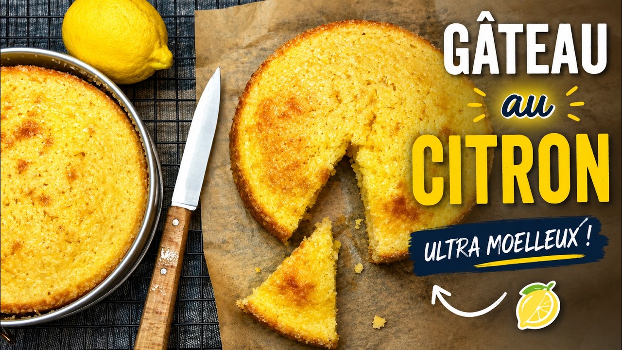 Recette du g&acirc;teau moelleux au citron facile