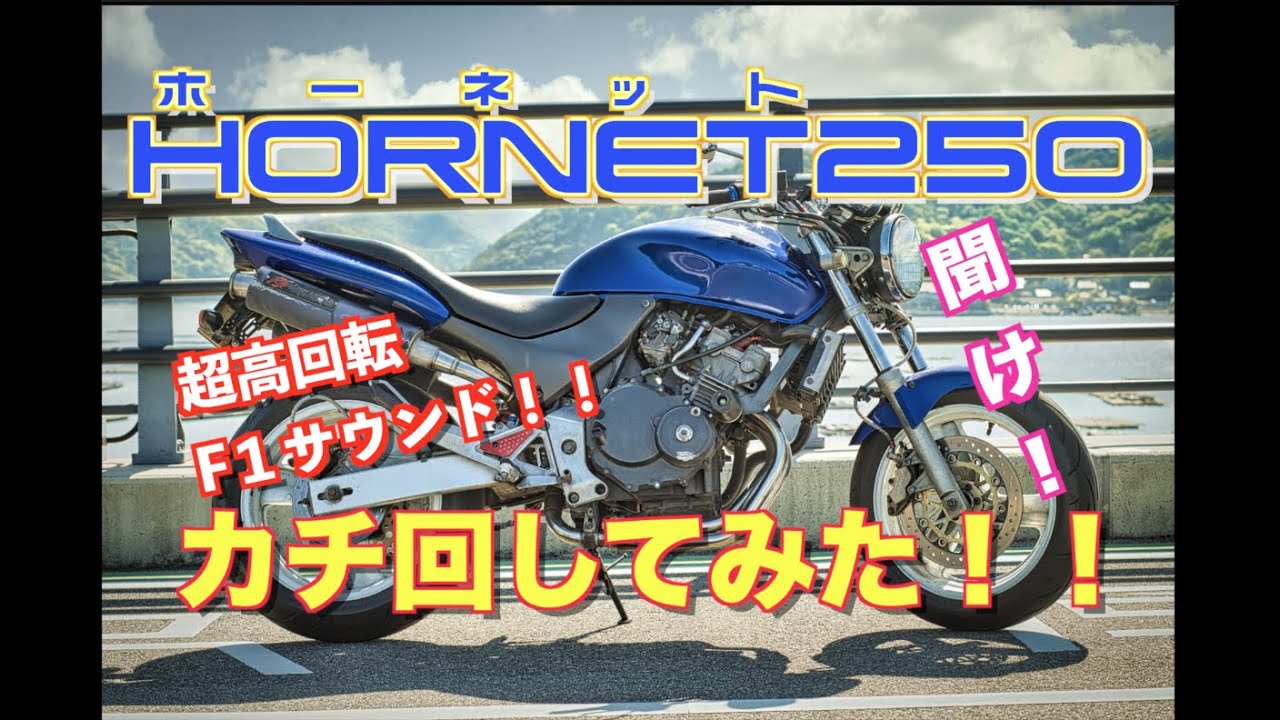 【F1サウンド】ホーネット250に乗ってみた！超高回転16000回転まで吹け上がれ！【岡山弁】