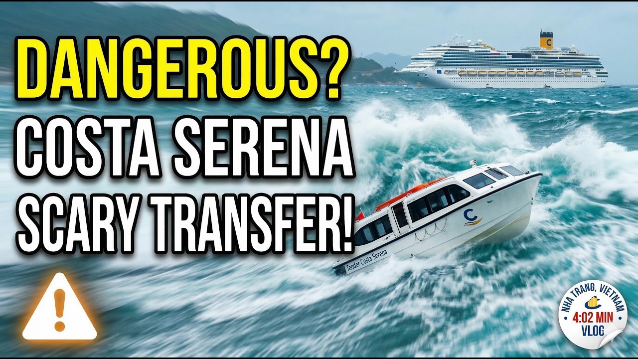 SCARY TENDER! 🌊 Costa Serena Rough Sea Transfer | Nha Trang Vietnam