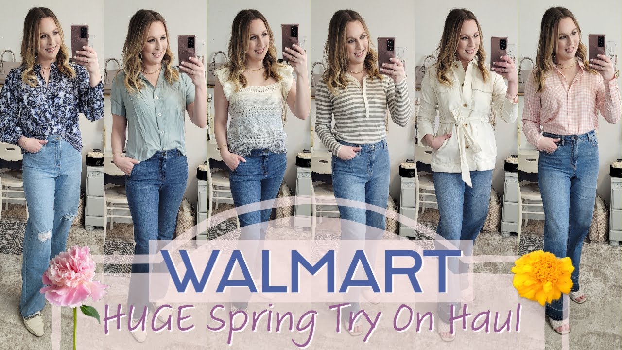 HUGE Walmart Spring Try On Haul | Romantic Tops, Shackets, Wide Leg Jeans, + Sandals | Lindsey Loves