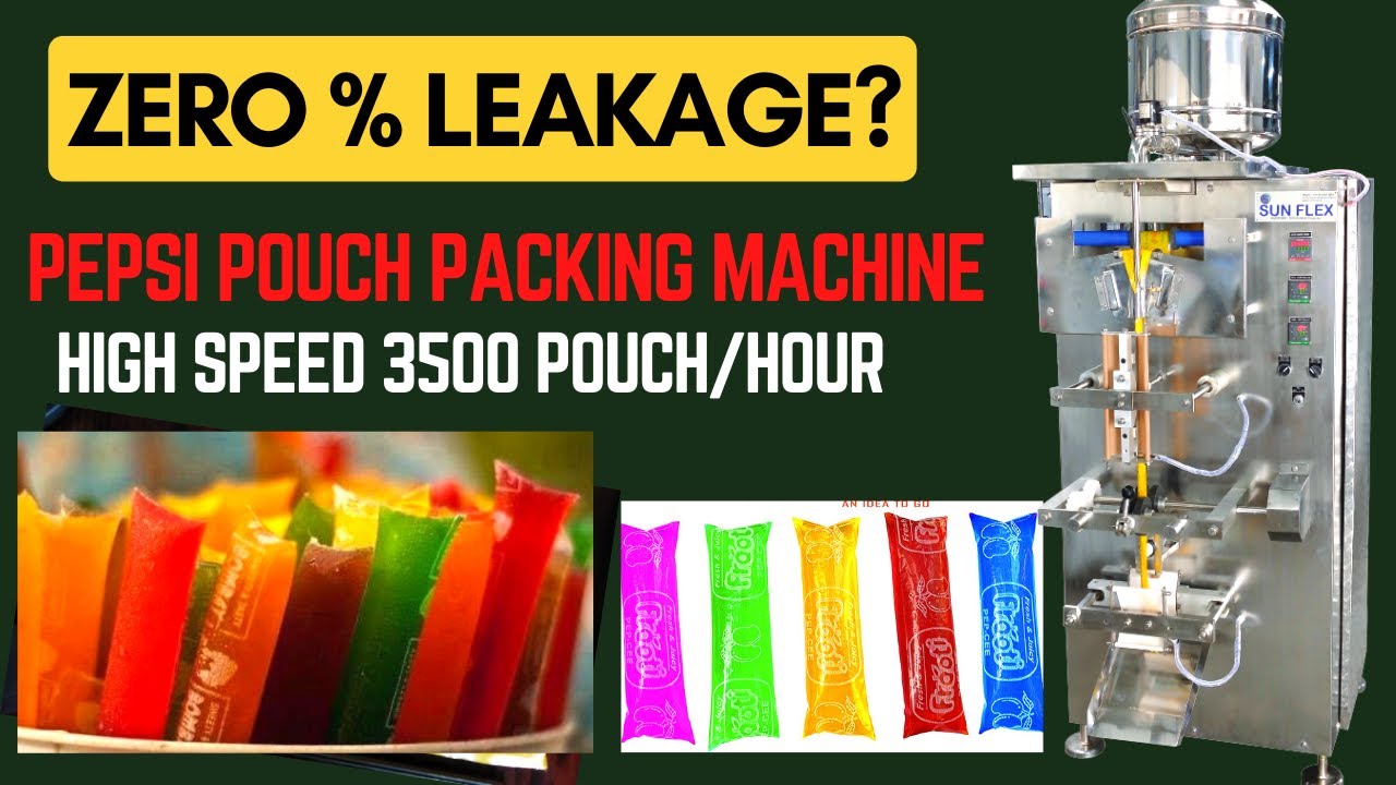 120mm Pepsi/Ice candy Packing Machine. High speed 3500 pouch per hour with Almost zero leakage