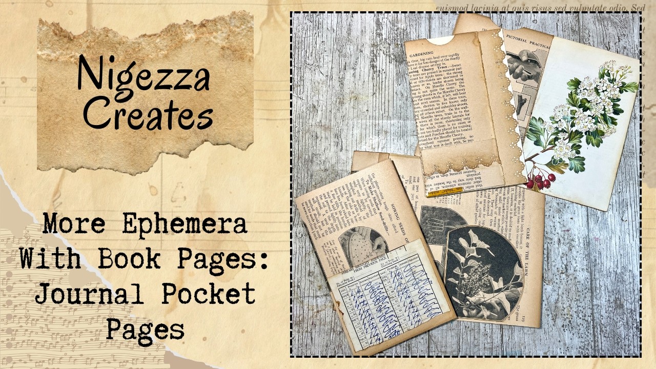 More Ephemera With Book Pages: Journal Pocket Pages