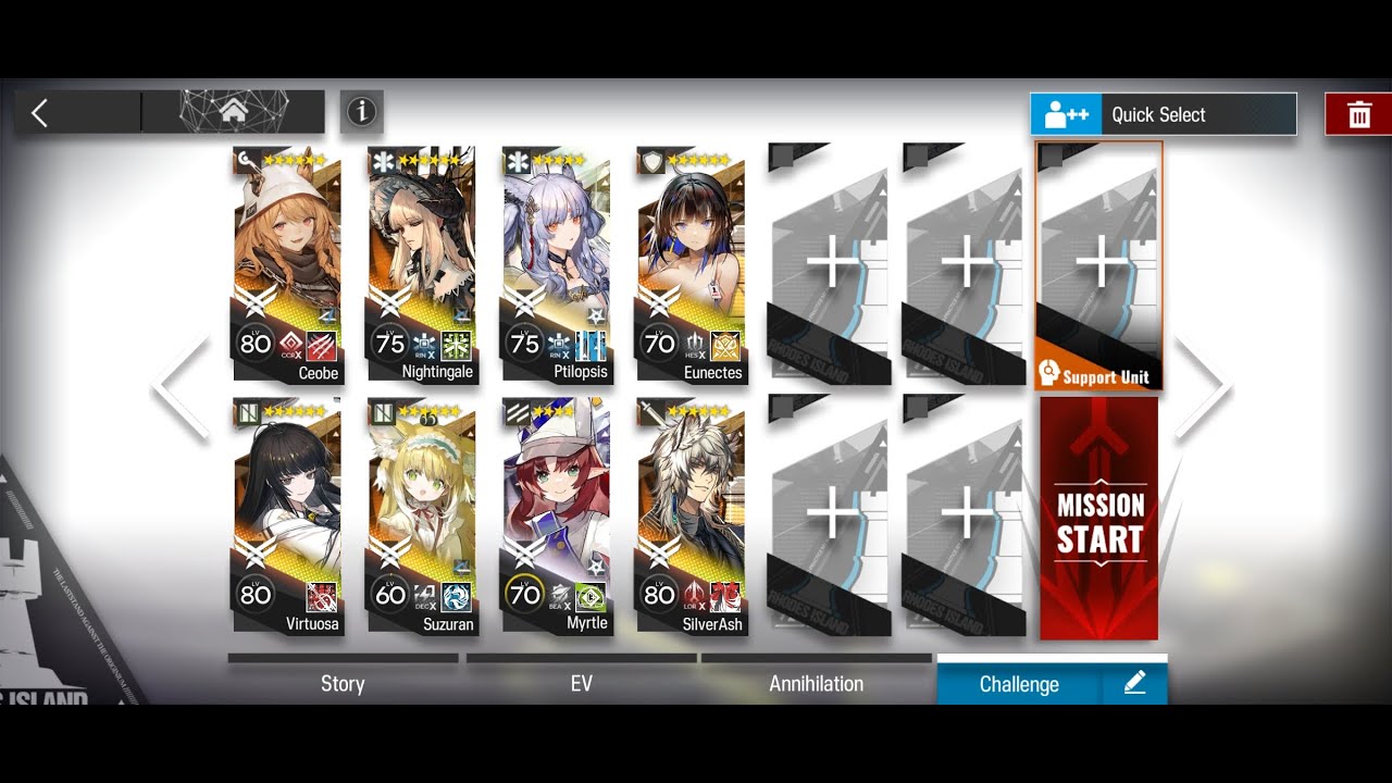 [Arknights] DT-EX-8 Challenge Mode - Personal Run