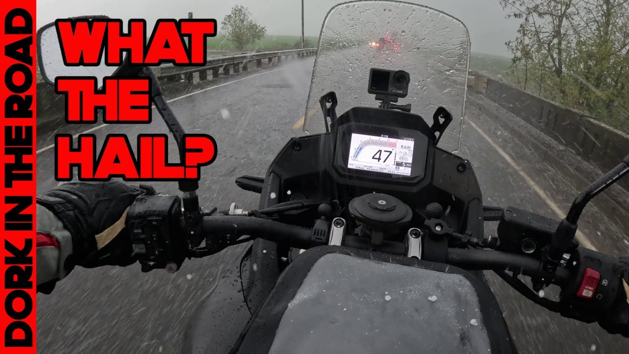 Testing My REV'IT Offtrack 2 Gear and My Honda Transalp 750 in a HAIL STORM