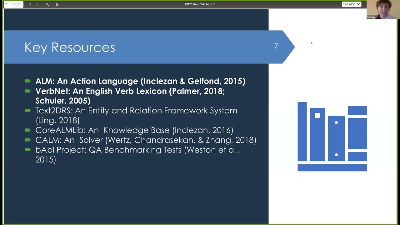 KR 2021 - Information Extraction Tool Text2Alm: From Narratives to Action Language System Descript.