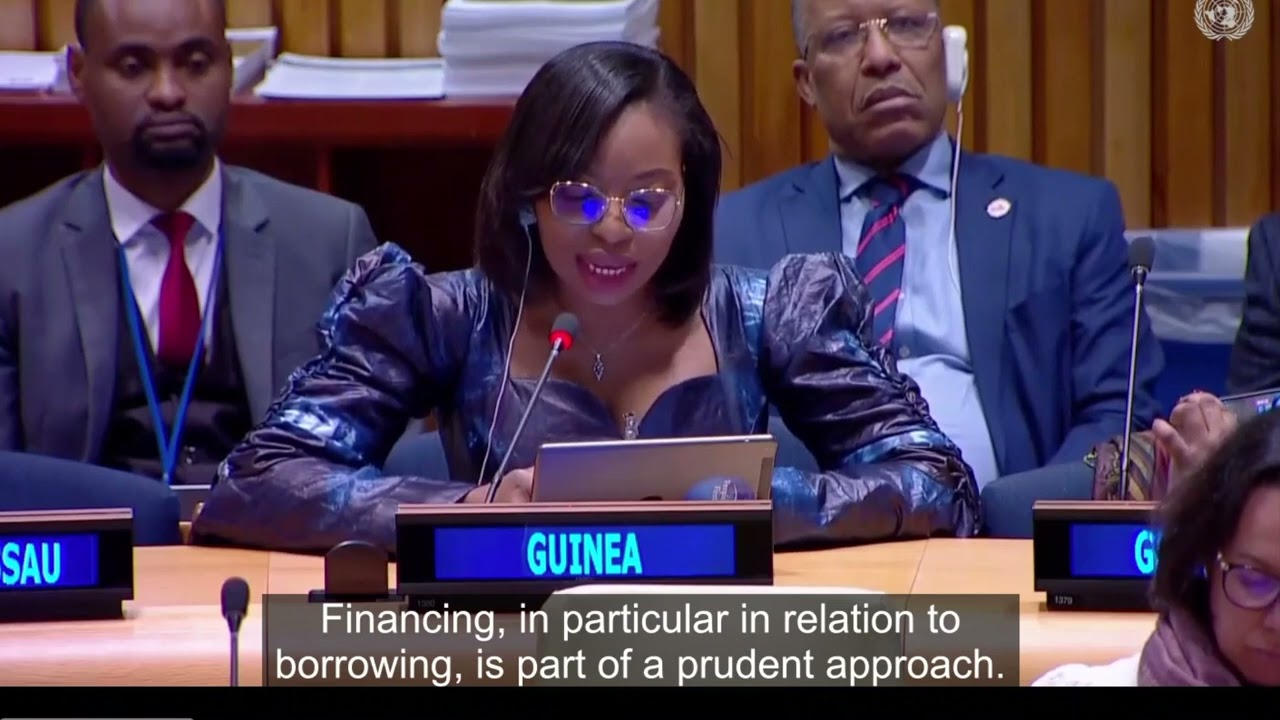 Rose Pola Pricemou, Guinea Minister of Planning & Int'l Cooperation, speaks at FFD Forum 2023