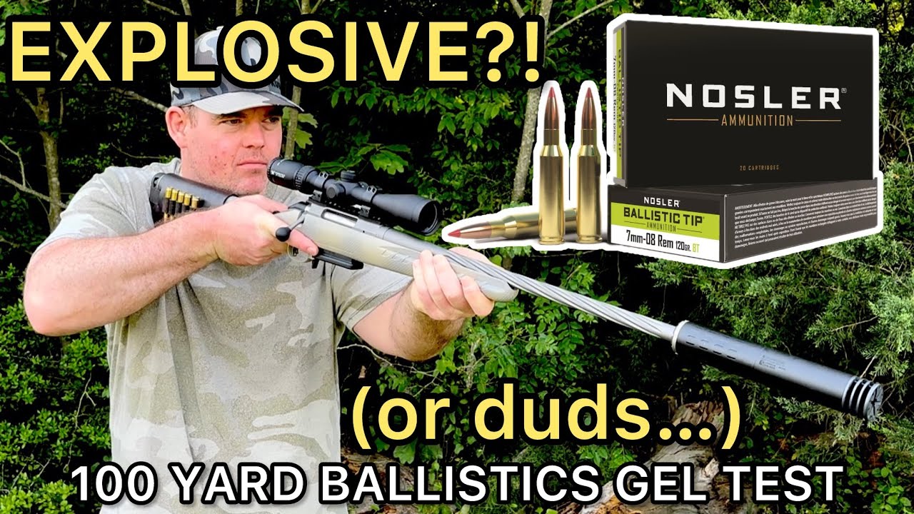 7mm-08 EXPLODER?! Nosler Ballistic Tip Ballistics Gel Ammo Test