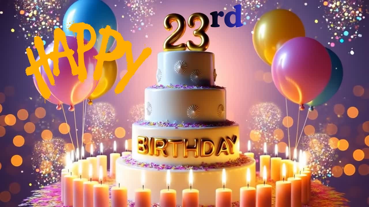 Happy 23rd Birthday 🎊Sending Love & Joy 🎊A Song Full of Blessings