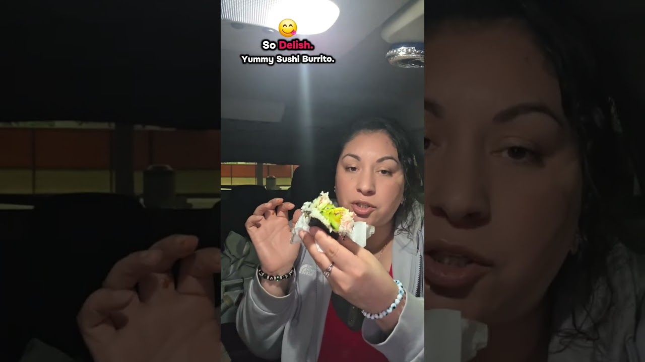 YUMMY SUSHI BURRITTO 🍣 🍤 STOCKTON CA❣️ ABSOLUTELY DELICIOUS 😋 LOVELY #foodie #eating #sushi #burrito