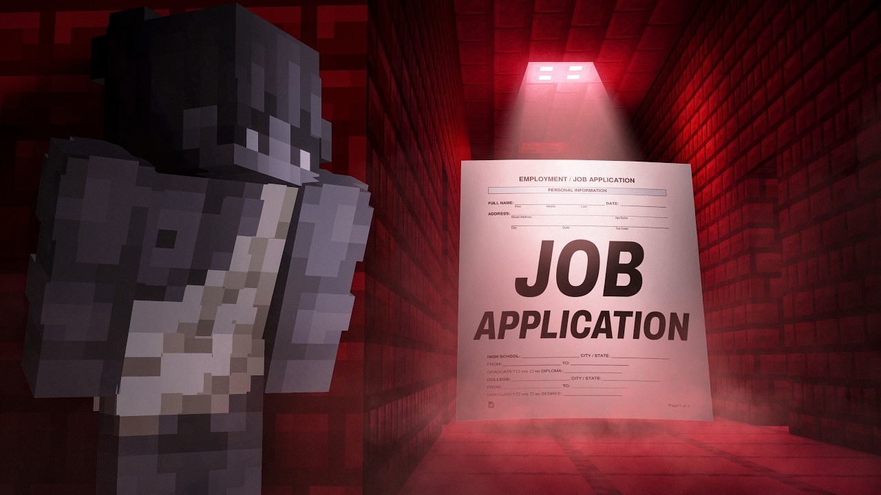 Surviving The Most TERRIFYING Minecraft Mod... The JOB APPLICATION