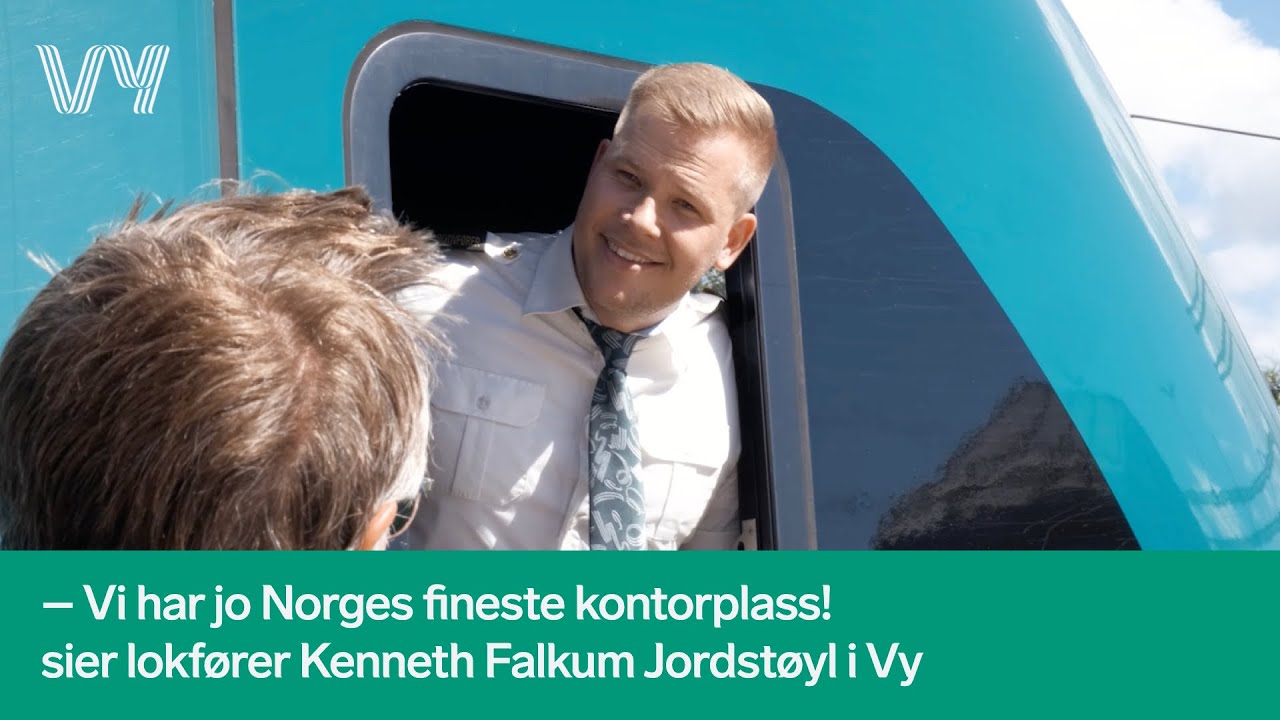 – Vi har Norges fineste kontorplass, sier lokfører Kenneth Falkum Jordstøyl