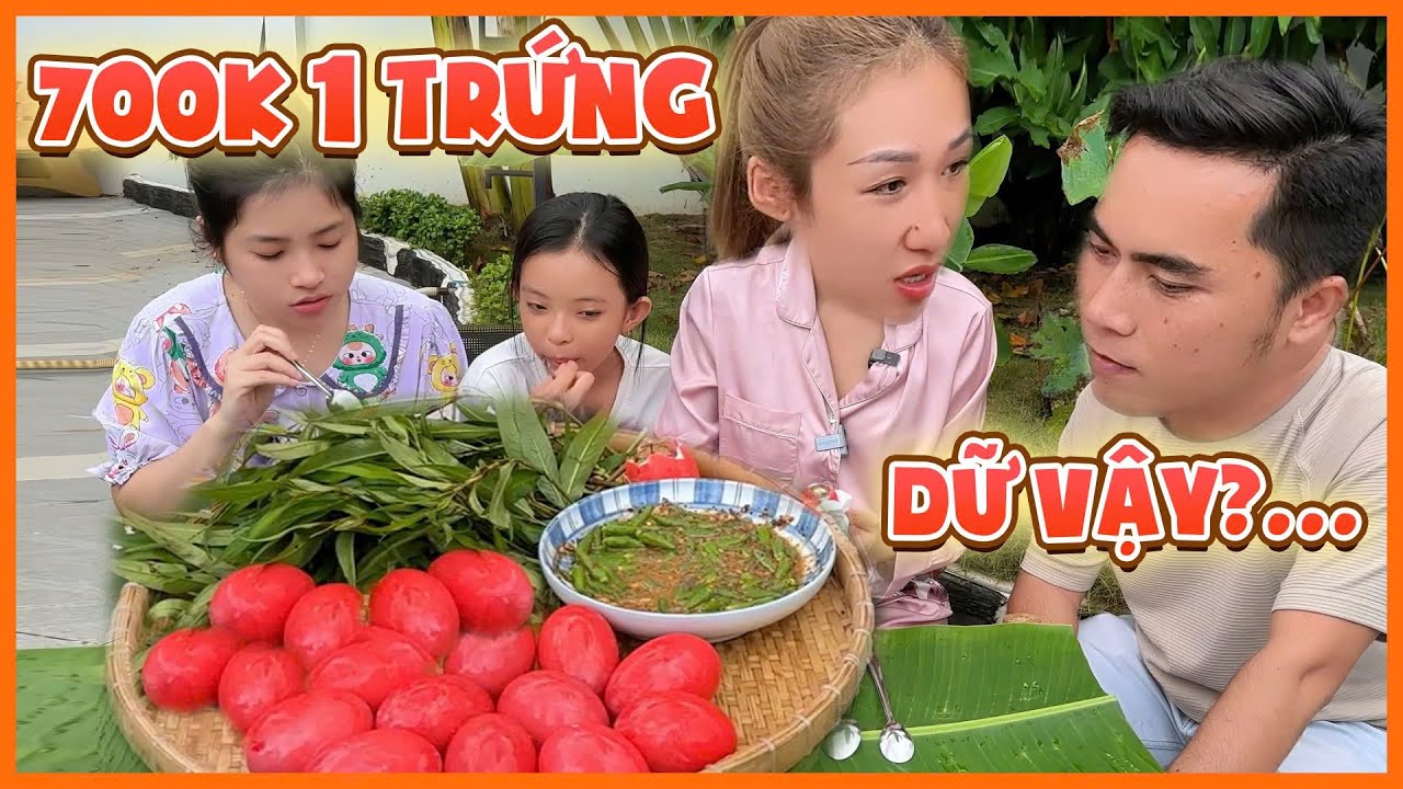 Gia đình em mukbang hột vịt đỏ, ăn thì ít quậy thì nhiều