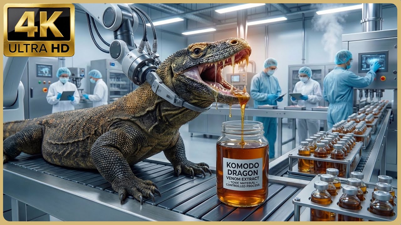 Inside a Modern Komodo Dragon Processing Factory: An Incredible Process You’ve Never Seen Before
