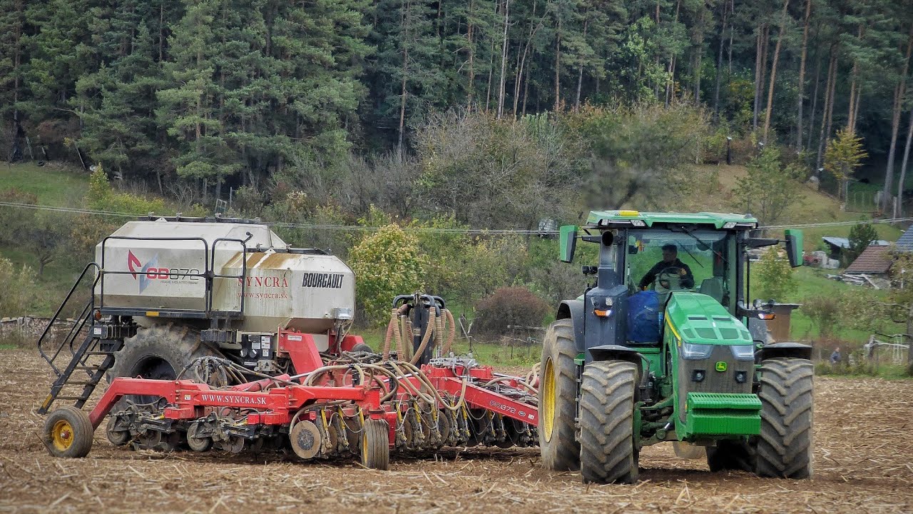 No Till сев озимой пшеницы 2023 John Deere 8R 410 + BOURGAULT CD872 [2. раздел]