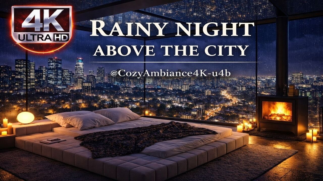 11 Классических произведений в роскошном пентхаусе 🌧Звуки дождя и камина для глубокого сна и