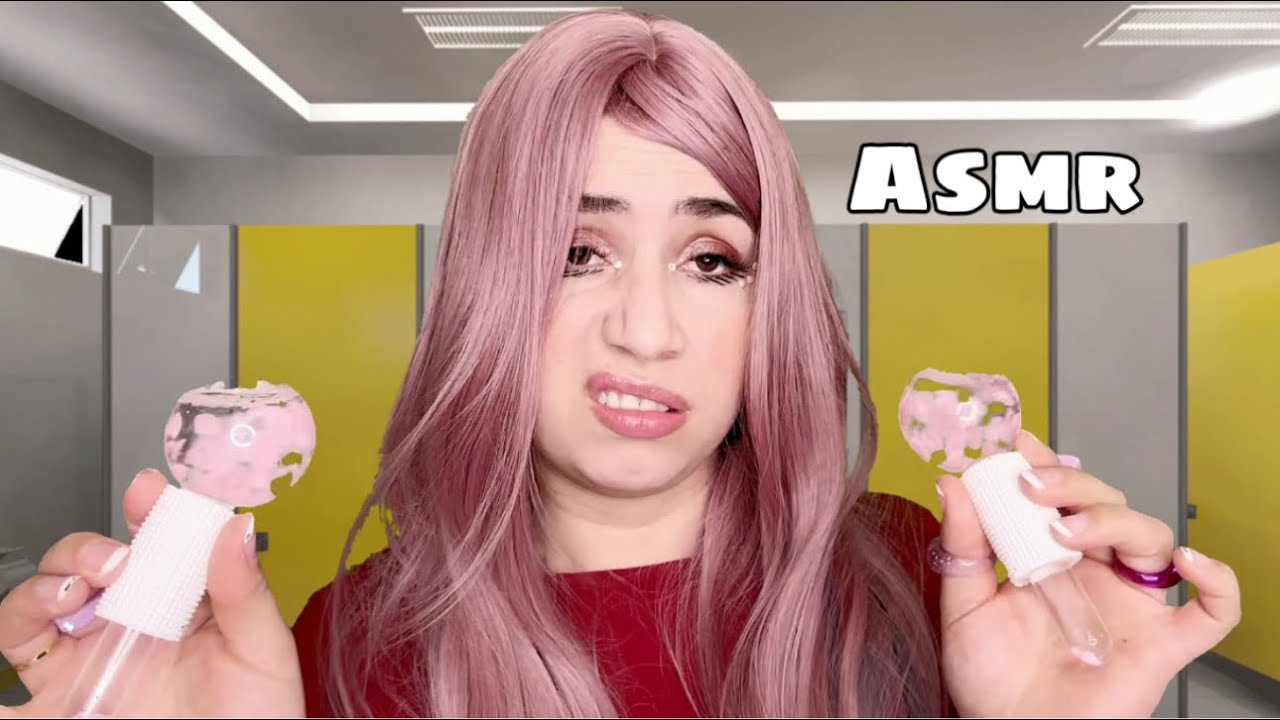 Asmr - Amiga tóxica te maquiando no banheiro da escola