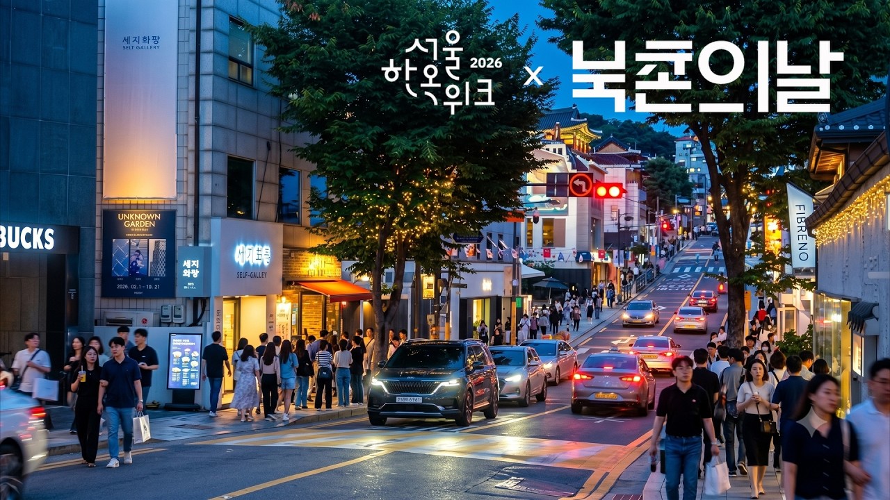 [4K HDR LIVE] Seoul Autumn Evening Walk in Samcheong Street on Bukchon Day ASMR