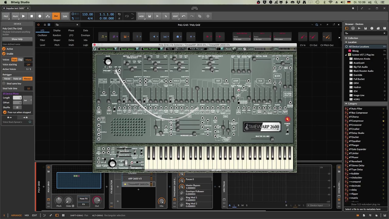 CA2600 vs  Arturia & TimeWarp Filter