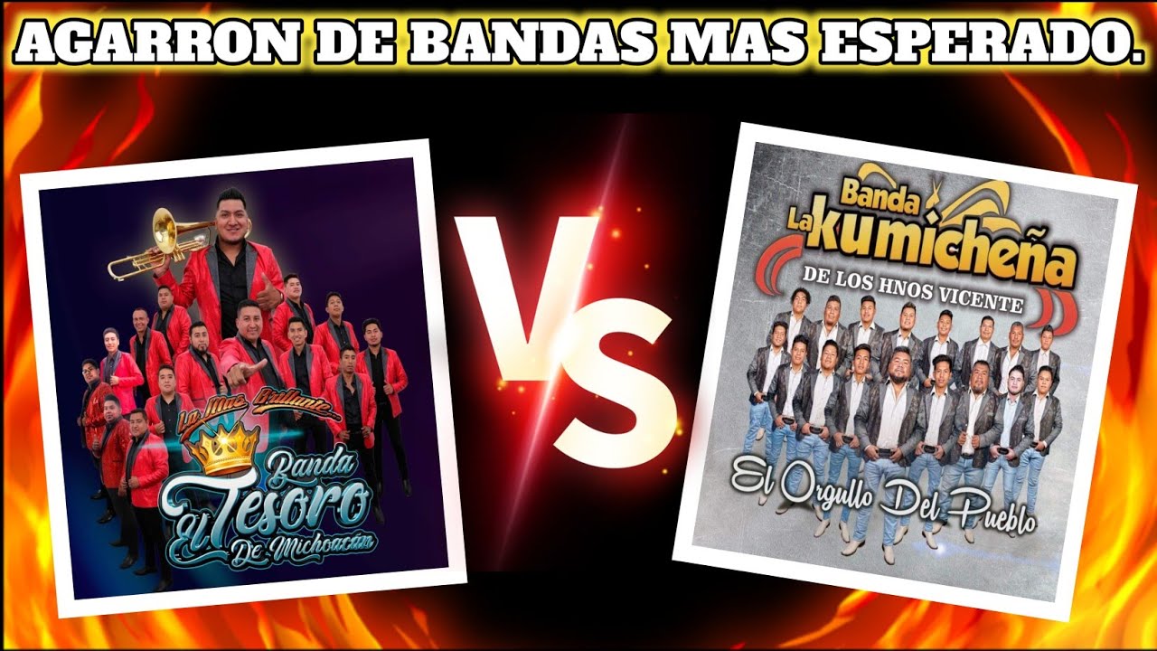 Banda el tesoro de Michoacán VS banda Kumicheña (Agarrón de bandas Nurio Michoacán).💪🇲🇽◀️