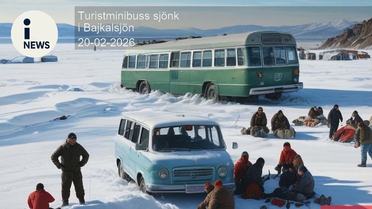 Turistminibuss sjönk i Bajkalsjön