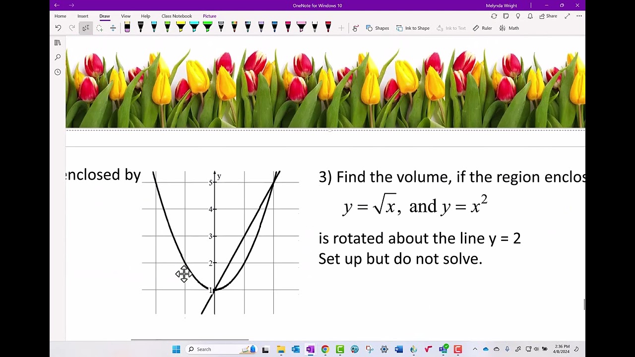 8.8 Volume with Washer Method