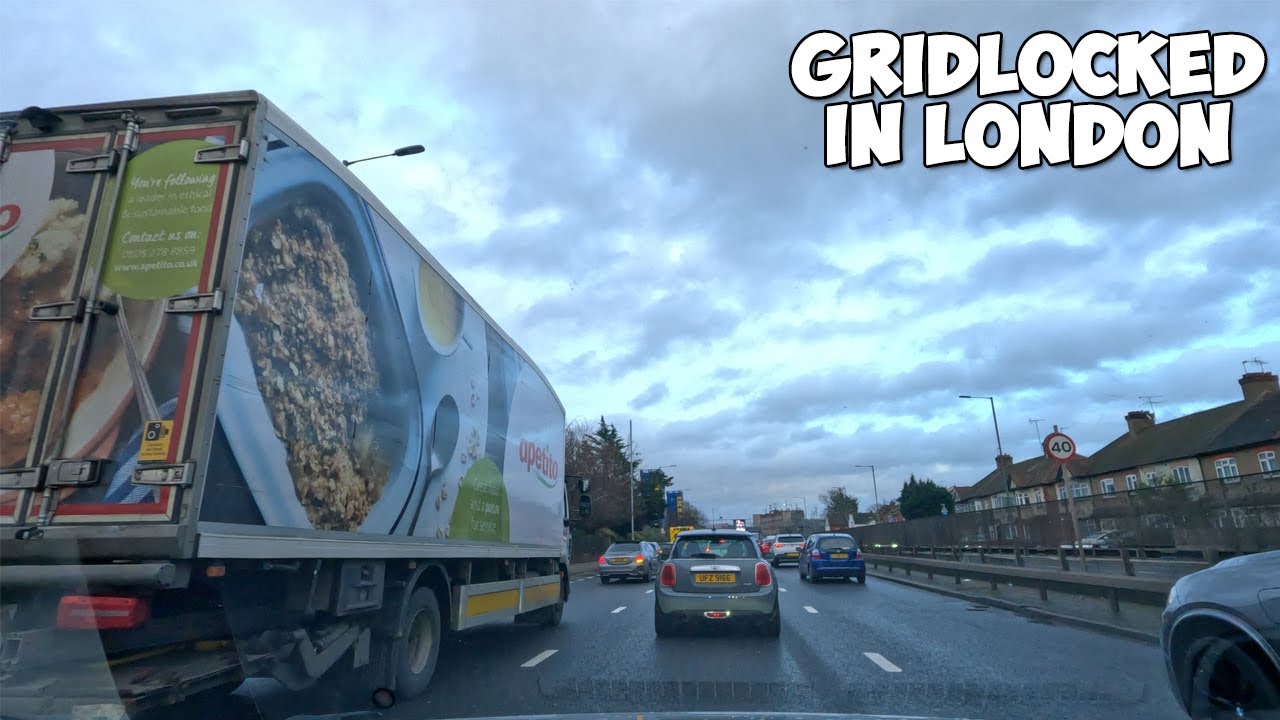 Bumper to Bumper: Afternoon Traffic on A40 from Ruislip to Walthamstow | United Kingdom | 4K UHD