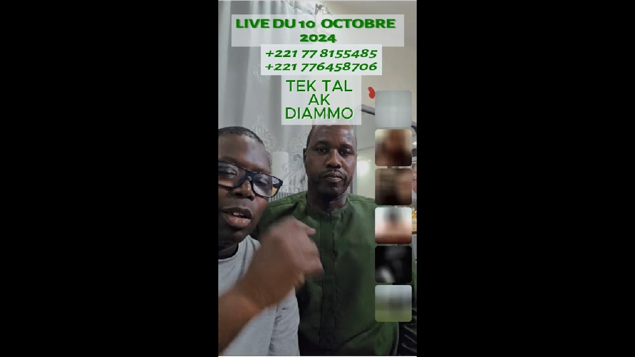 LIVE DU 10 OCTOBRE 2024  TEKTALAKDIAMMO