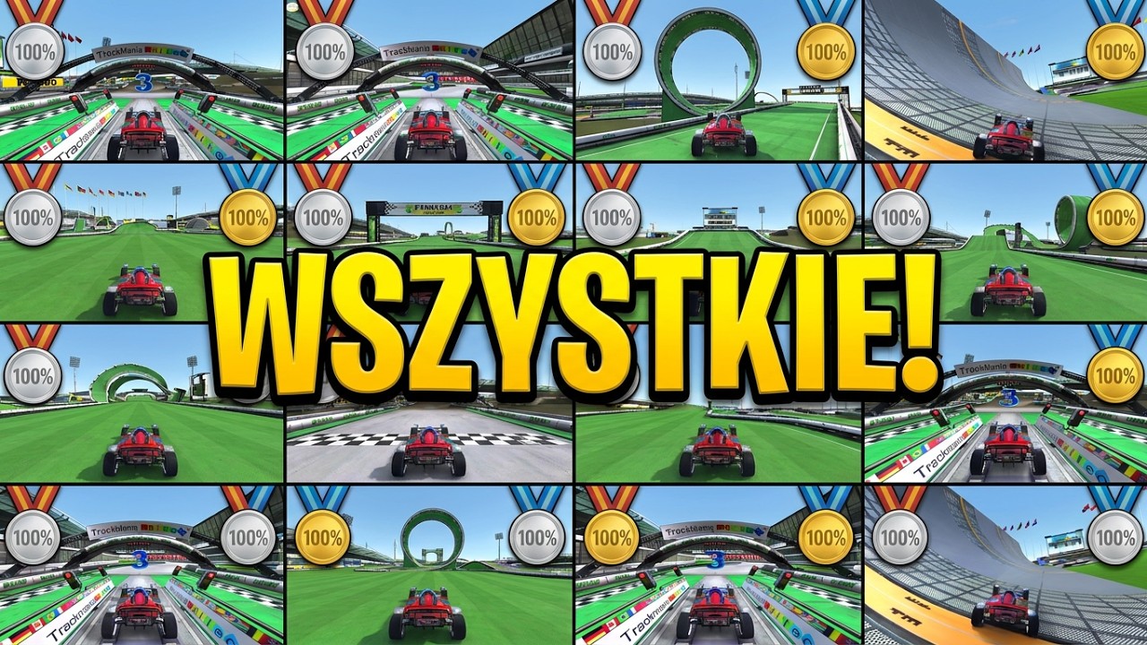 TrackMania Cała trasa zielona na co najmniej srebrny medal.