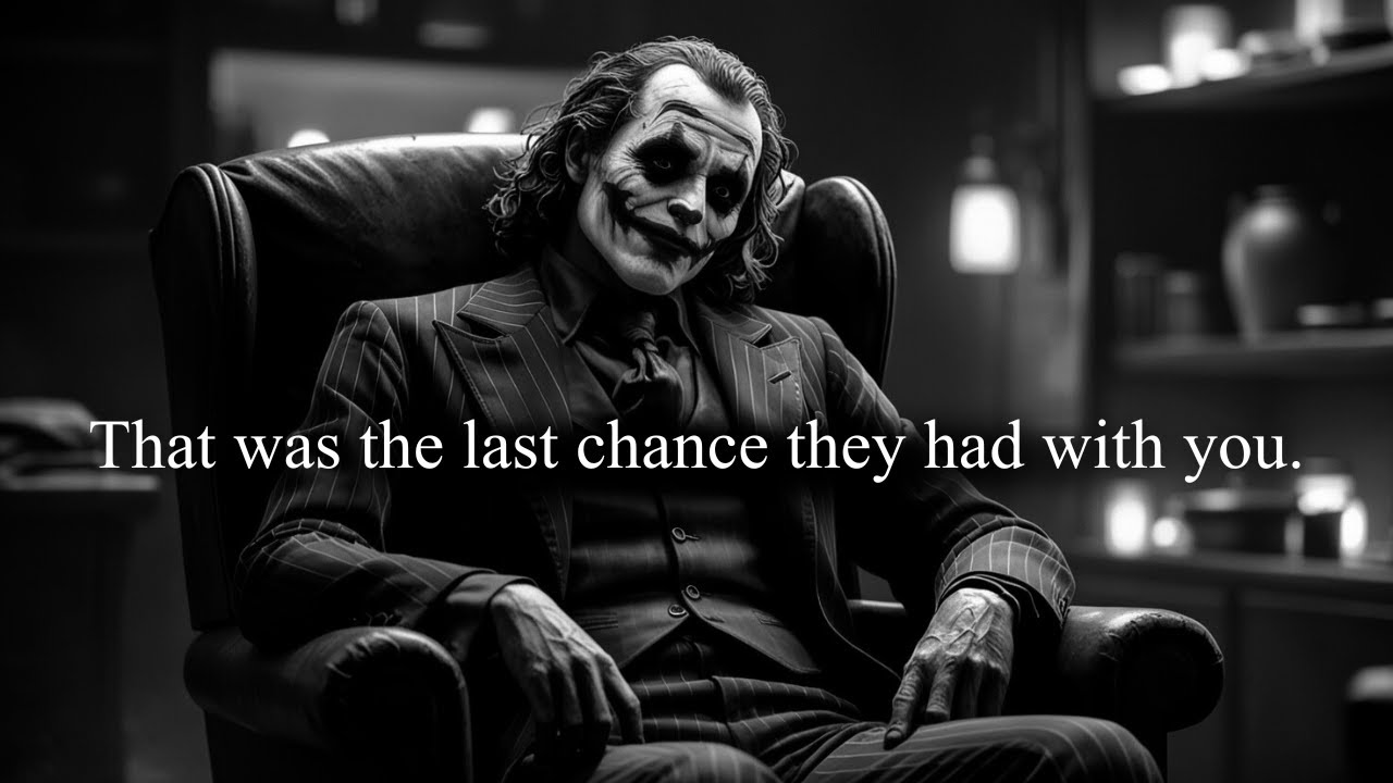They didn't KNOW it was their last CHANCE they had with YOU before LOSING you forever - Joker Speech
