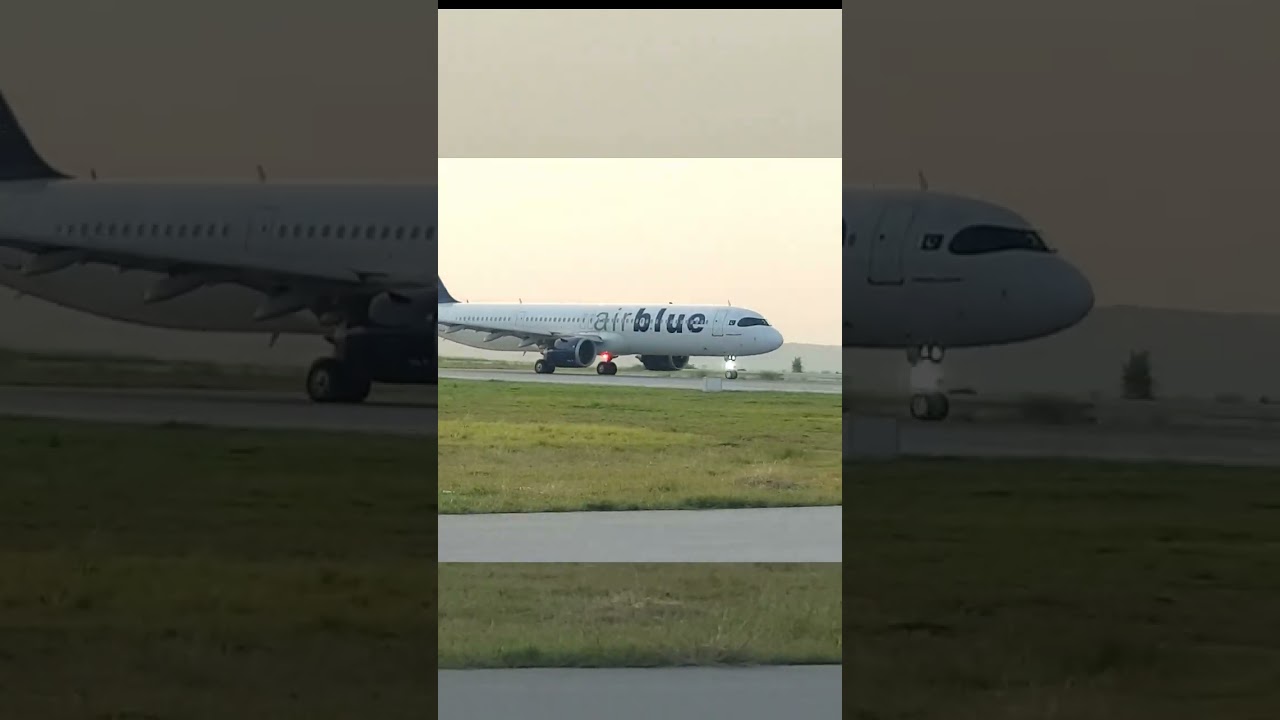 Airblue Airbus A320 take off from Islamabad Airport. #AlexSed