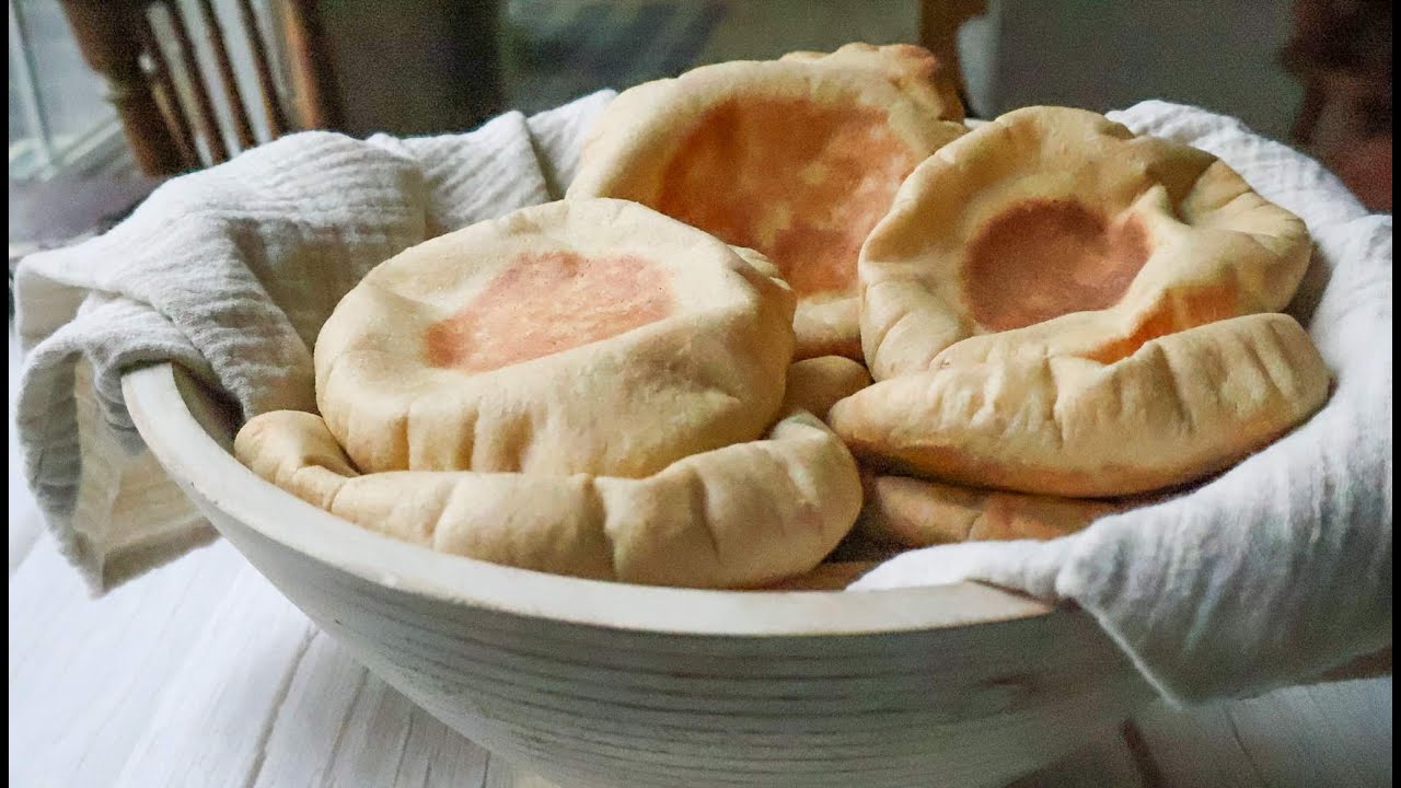 Soft & Fluffy Whole Wheat Pita Bread with Fresh Milled Flour