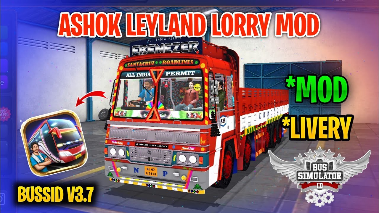 New Ashok Layland Truck Mod Tamil | Bus Simulator Indonesia | Ashok Layland Truck Mod In Bussid