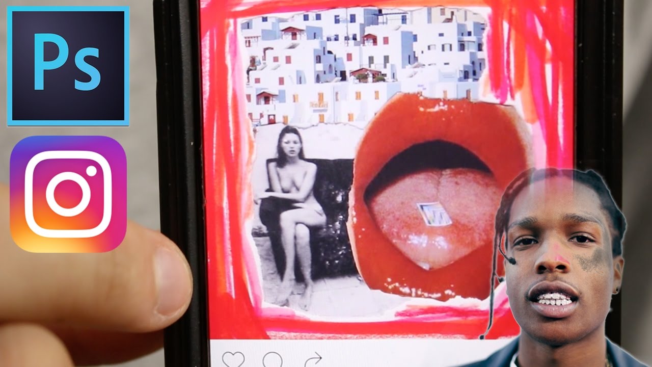 How to Create an Asap Rocky Instagram Feed Collage in Photoshop Tutorial