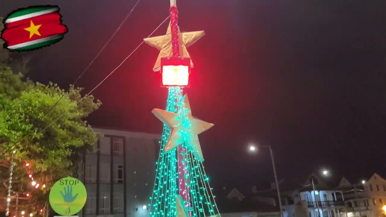 suriname#  Kersfeer 2024, omgeving Kerkplein#cristmas
