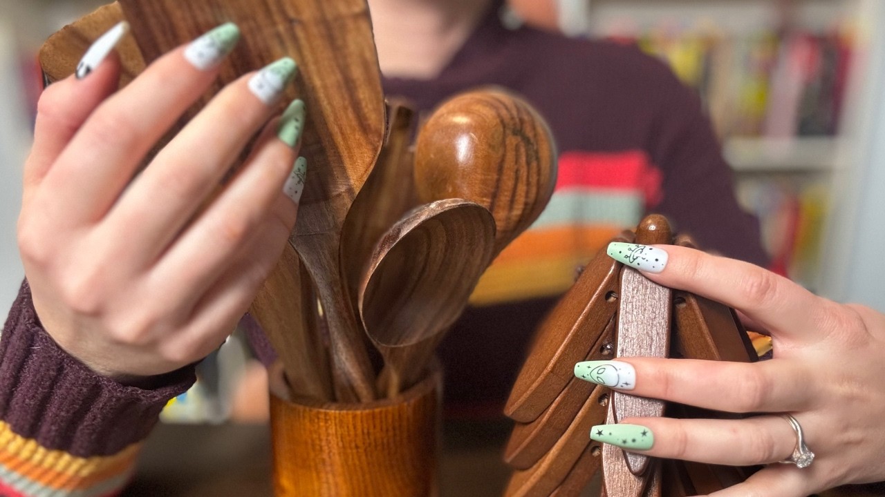 Rustic Rhythms  🪵| Wood Tapping, Scratching, Scooping | Fast ASMR