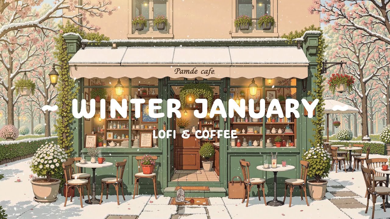 Coffee in January ☕ Positive Vibe with Cozy Winter Cafe Shop ❄️ Lofi Hip Hop - Lofi Cafe for relax