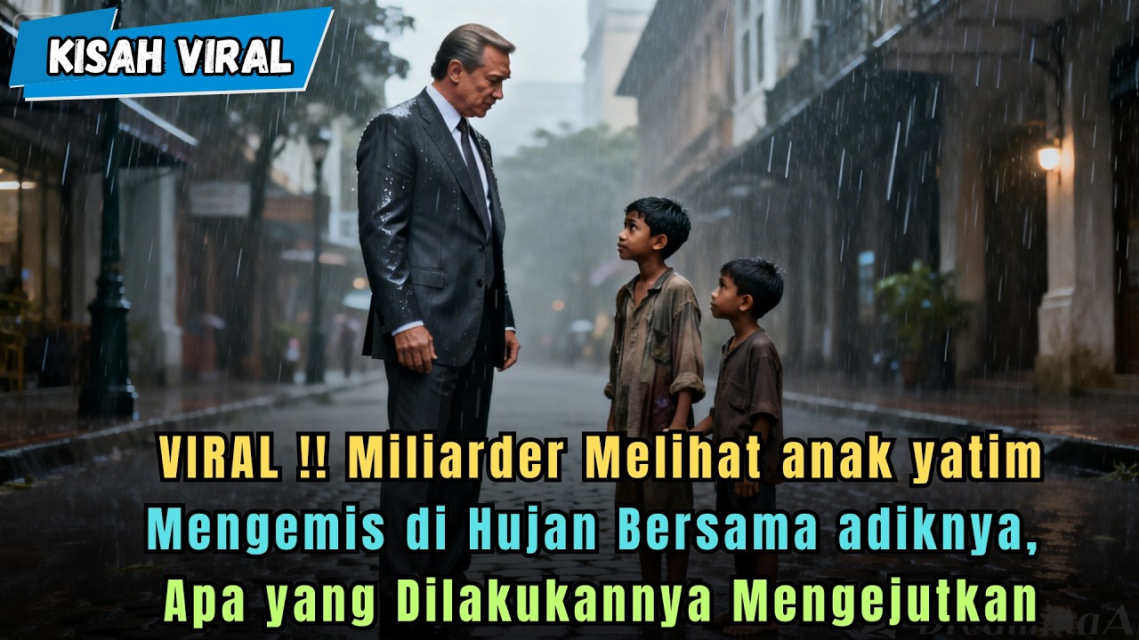 VIRAL !! Miliarder Melihat anak yatim Mengemis Bersama adiknya, Apa yang Dilakukannya Mengejutkan..