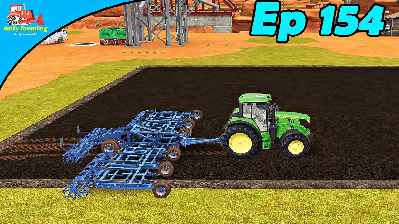 FS 18. Timelapse # 154. Sowing wheat in all fields. Cultivating.