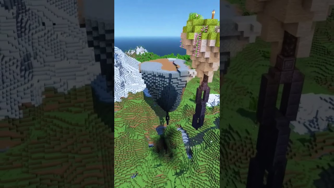 Minecraft Amethyst Castle 😍 #minecraft #minecraftbuild #tutorial #viral #trending #shorts #xeros