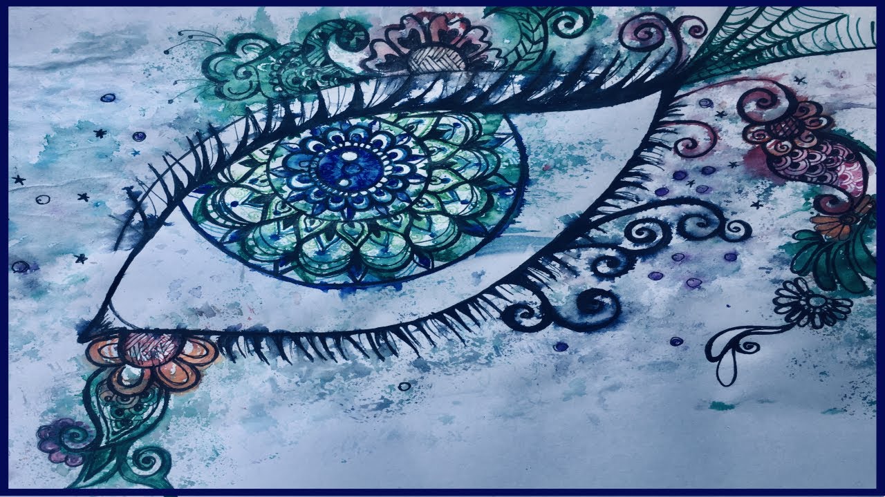 Easy Eye Mandala Art with Doodling | how to draw EYE MANDALA